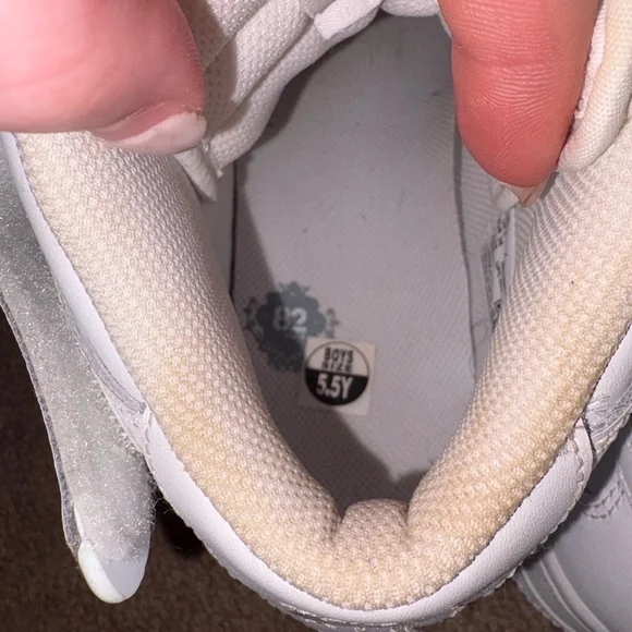 Nike Kids White High-Top Sneakers - Picture 3 of 6